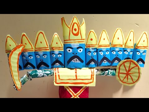 रावण पुतला कैसे बनाते हैं | Ravan putla kaise banate hain | easy ravan making 2025