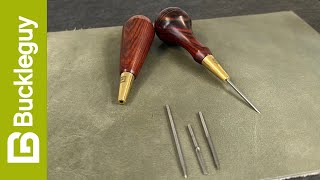 BG Leather Awls with Detachable Needles | Buckleguy Tools Demo