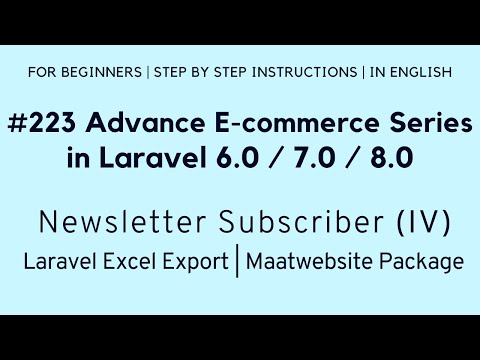 172 Make E com Website in Laravel 6 | Export Products Excel with Headings | Maatwebsite 3 1