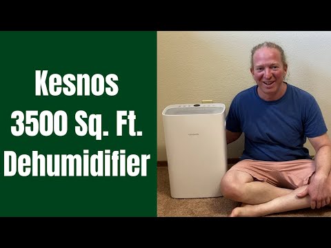 Kesnos 4500 Sq. Ft Dehumidifier for Home with Drain Hose -Ideal for Basements, Bedrooms, Bathrooms, Laundry Rooms -with Intelligent Control Panel, Front Display, 24 Hr Timer and 0.69 Gallon Water Tank video review thumbnail