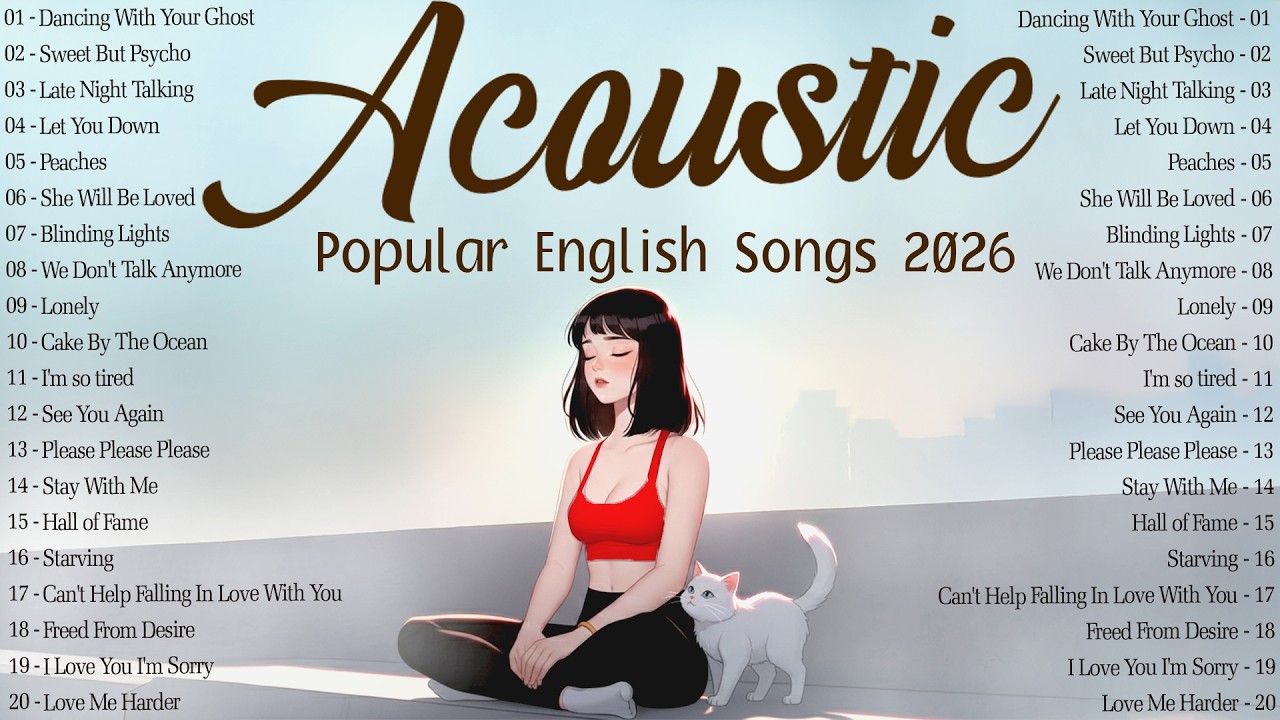 New Acoustic Songs 2026 with Lyrics 🎵 Best Popular English Songs Acoustic Cover