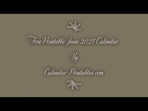 Free Printable June 2021 Calendars By Calendar-Printables.com | June 2021 Summer Plan, Holidays Plan