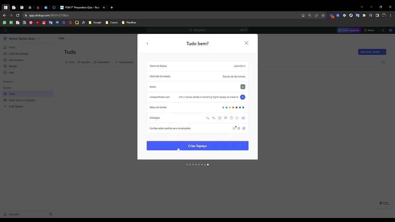 Como usar a pasta do sprint no clickup!