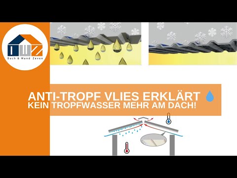 Video: Antitropf-Vlies erklärt ???? So funktioniert das Vlies unter dem Trapezblech richtig!