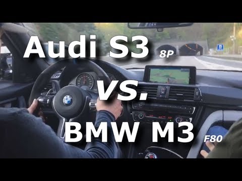 Audi S3 8P (465 PS) vs. M3 F80 (über 480 PS) | 100 - 250 km/h Beschleunigung