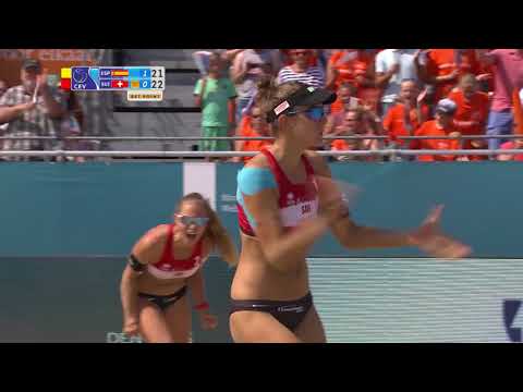 Betschart/Hüberli (SUI) saved their chances in #EuroBeachVolley Semifinal | #EuroBeachVolley 2018