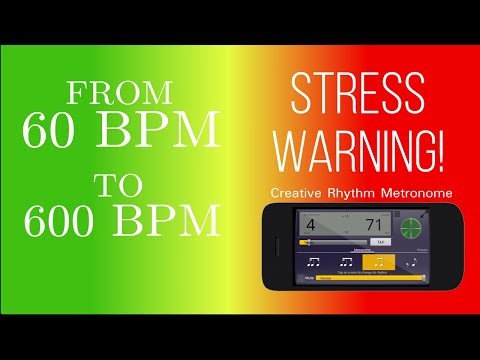 Metronome goes from 60 to 600 BPM in less than a minute. Warning! This can be stressful