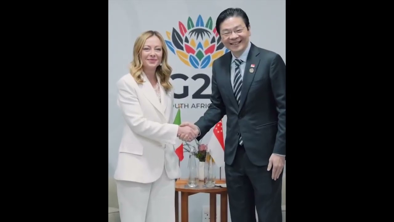 GIORGIA MELONI INCONTRA IL PRIMO MINISTRO DI SINGAPORE, LAWRENCE WONG, DURANTE IL G20 IN SUDAFRICA
