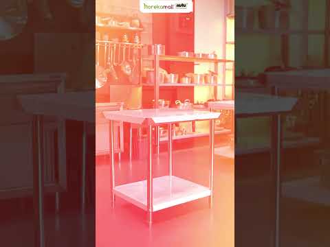 Meja Kerja Dapur Stainless Kitchen Work Table Commercial Use | Mutu RWT-8C on Youtube