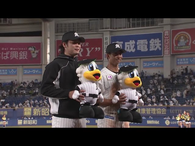 マリーンズ・二木投手・福田選手ヒーローインタビュー 9/25 M-H