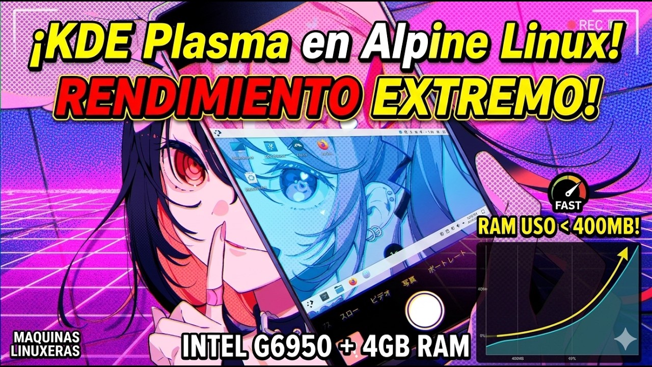 🚀 ¡KDE Plasma en Alpine Linux! Rendimiento Extremo en Intel Pentium G6950 y 4GB RAM