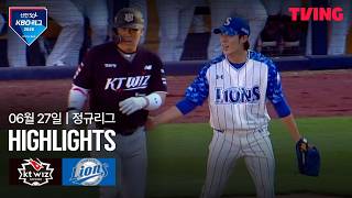 [KT vs 삼성] 6/27 경기 I 2026 신한 SOL KBO 리그 I 하이라이트 I TVING