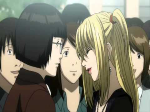 L touches Misa's butt [English Dub]