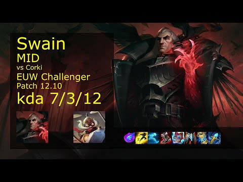 Rank 2 on EUW server - Swain Mid: Swain vs Corki