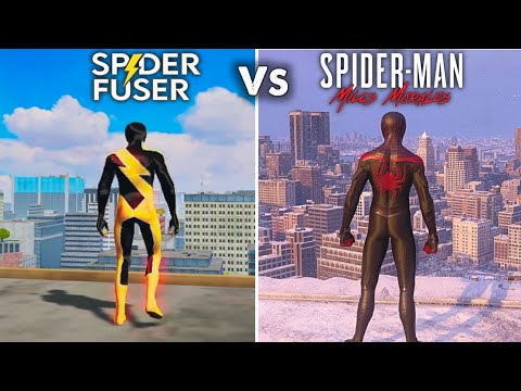 Spider Fuser 🔥 Vs Spider-Man Miles Morales 🕷️ — Swinging and Combat Comparison!