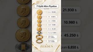 📈 7 Eylül Altın Fiyatları | Güncel Liste💰