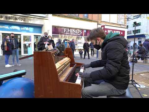 I played DEMON SLAYER EP 19 ending on piano in public (Kamado Tanjiro no Uta)