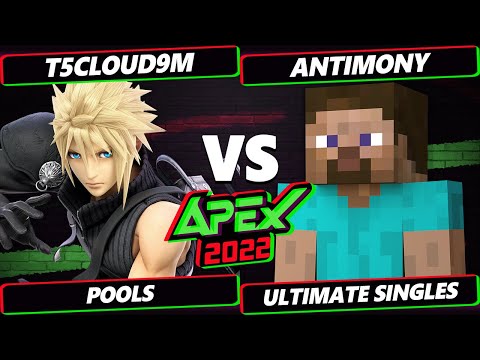 Apex 2022 - T5Cloud9M (Mii Gunner, Cloud) Vs. Antimony (Steve) SSBU Ultimate Tournament