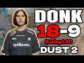 Donk 18 9 Rating 1 90 Spirit Vs MOUZ Dust2 PGL Astana 2026