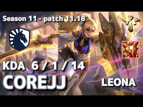 【EUWサーバー/M1】TL CoreJJ レオナ(Leona) VS ノーチラス(Nautilus) SUP - Patch11.18EUW Ranked【LoL】