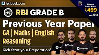 RBI Grade B Previous Year Question Papers | General Awareness, Reasoning, Maths & English Marathon
