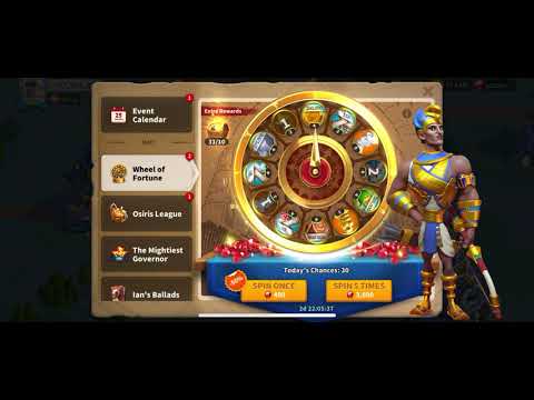 Max Wheel spin for Ramesses ll