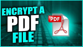 How to encrypt a pdf file 2024 | password protect PDF file