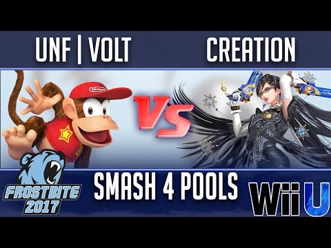 Frostbite 2017 SMASH 4 POOLS - UnF | Volt (Diddy) vs Creation (Bayonetta, Mario)