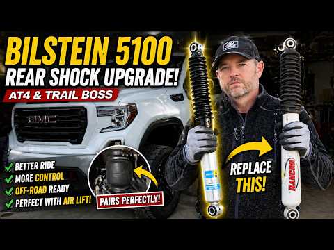 Bilstein 5100 Rear Shock Upgrade for GMC Sierra AT4 & Chevy Trail Boss!
