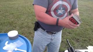 Goliath .22 exploding targets.
