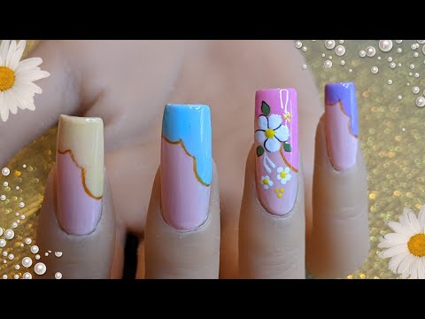 DECORACIÓN DE UÑAS faciles y bonitas FLOR BLANCA | White flower nails ♥ NailArt By Andy