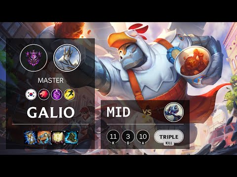 Galio Mid vs Fizz - KR Master Patch 10.20