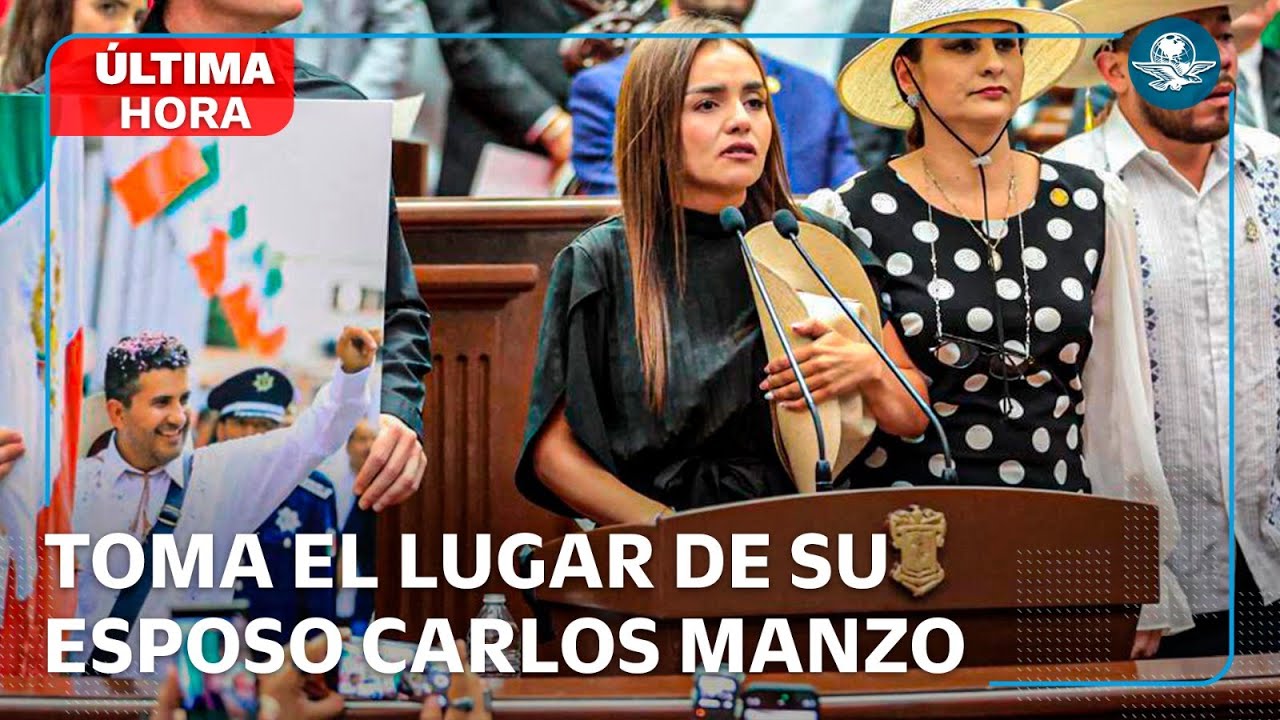 Grecia Quiroz rinde protesta como alcaldesa de Uruapan tras asesinato de su esposo, Carlos Manzo