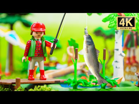 Playmobil Country Orchard Harvest Starter Set 6870 Fishing Pond 6816 Toy Unboxing