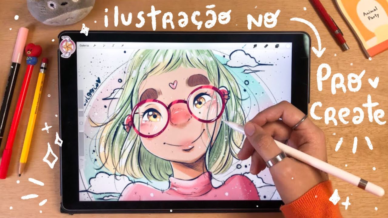 (ENG SUBS) 🖊🍉 how I draw on Procreate 🌙 step by step + tips + brushes