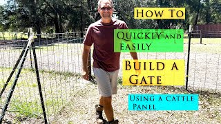 A Simple And Easy Way to Make A Farm Gate Using A Panel.