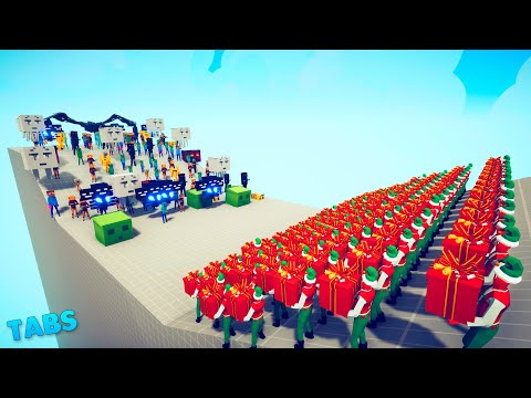 PRESENT ELF TEAM vs MINECRAFT TEAM ~ Totally Accurate Battle Simulator [TABS]