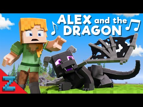 “Alex and the Dragon” [VERSION A] Minecraft Animation Music Video ("Fly Away" Song by TheFatRat)