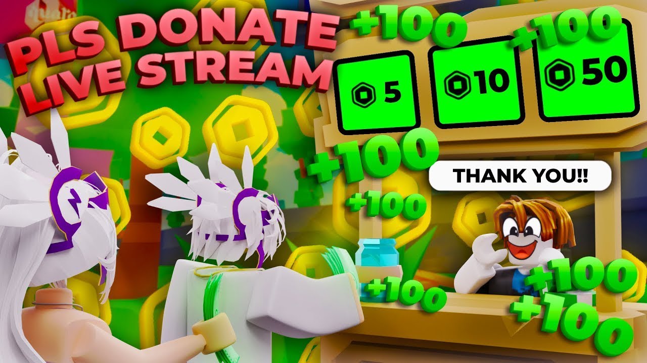 🔴FREE ROBUX GIVEAWAY up to 100 robux!! PLS DONATE LIVESTREAM and play with Viewers day 536