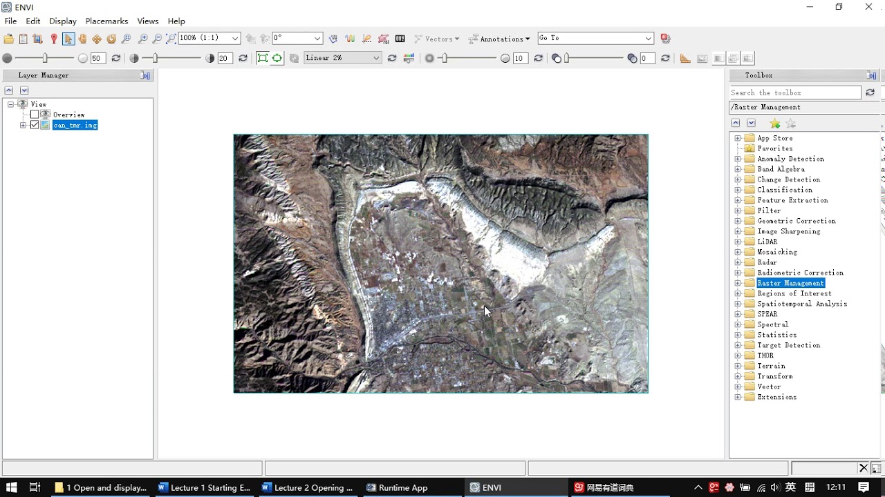 Remote Sensing Image Processing Understanding basic concepts of ENVI Image Processing Application