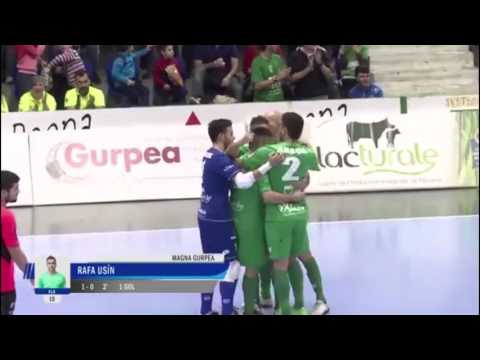 Gol Rafa Usín (1-0) Magna Gurpea - Pescados Rubén Burela. 1Div, J4