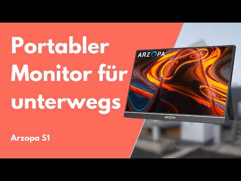 Arzopa S1 | 15,6 Zoll portabler Monitor für unterwegs | 1080p mit HDR