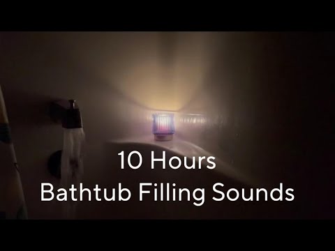 10 Hours Bathtub Filling Sound  | Candle Lit Relaxing Water Sounds for Sleep and Studying 😴
