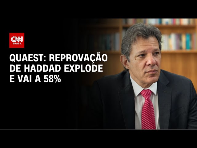 Reprovação de Haddad pelo mercado explode e vai a 58%, diz Quaest | CNN NOVO DIA