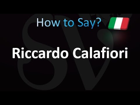 How to Pronounce Riccardo Calafiori (Italian)