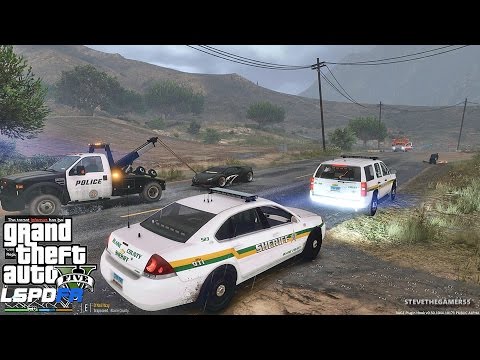 GTA 5 LSPDFR 0.3.1 - EPiSODE 387  - GRAPESEED PATROL (GTA 5 REAL LIFE POLICE MOD) BAD WEATHER