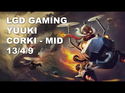 LGD Gaming Yuuki Mid Corki vs Lucian - KR Challenger Rank Game