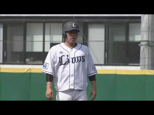 【ファーム】連打で追加点!! ライオンズ・中熊大智 左中間へタイムリー2ベースヒットを放つ!! 2022年9月14日  埼玉西武ライオンズ 対 読売ジャイアンツ