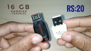 Damaged SanDisk pendrive converted to new metal pendrive (Rs:20)😎