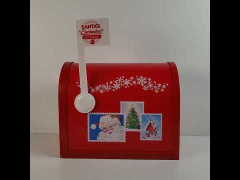 Mr Christmas Santa's Enchanted Magical Mailbox Raise Flag Play